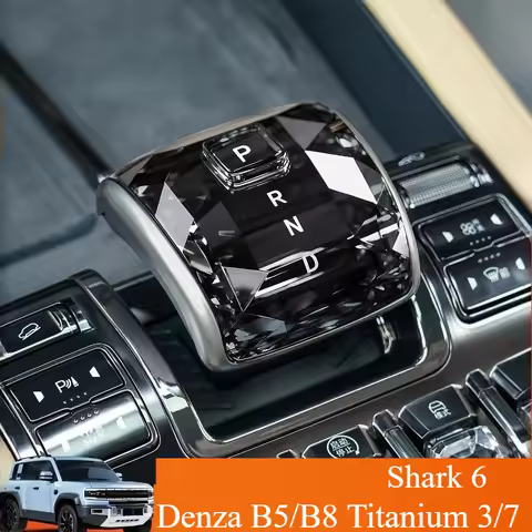 For BYD Denza B5/B8 2024 2025，Titanium 3/7，shark 6 2025 2026 Car Crystal Gear Lever Head Gear Lever 