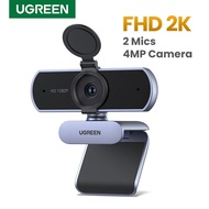 UGREEN Usb Webcam 2K HD Webcam Computer Web Camera Dual Microphones For Youtube Zoom Live Streaming