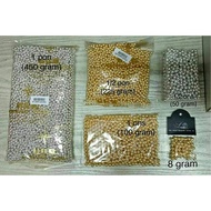1/ 2 pounds or 225 grams 6mm Japanese gold and silver pearls
