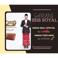 Sarung BHS Royal Gold Motif Ikat Border Dua Warna Merah terbaru