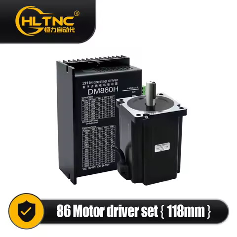 118mm Nema34 Stepper Motor Open Loop or Close Loop DC Engines 8.5Nm With Drive DM860H / HBS86H +3M E