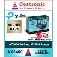 Tp-Link Archer AX75 AX5400 Tri-Band WiFi 6 Router - Gigabit Wireless Internet Router (3yr warranty)
