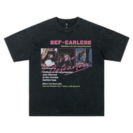 COD [/Recommended] Heavy 230g Double Yarn Pure Cotton Combed Tight Pattern English Printed Short-Sle