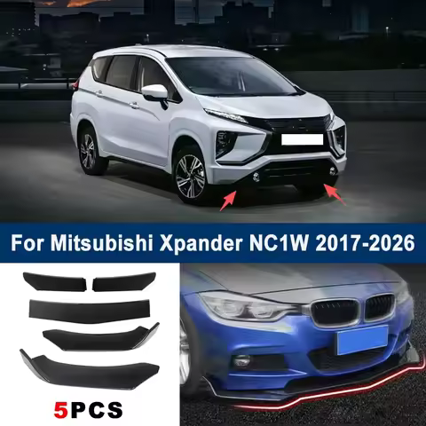 Adjustable 5Pcs Sectional Front Spoiler Lip For Mitsubishi Xpander NC1W 2017-2026 Front Bumper Split
