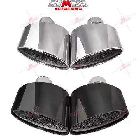 1 Pair Car Exhaust Tip For Audi A4 A5 A6 A7 UP TO RS4 RS5 RS6 RS7 Muffler Tip Tailpipe 304 Stainless