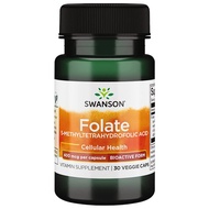 Tax Ready Stock swanson Folate swanson Folate swanson Active Folic Acid 400mcg 30 Capsules Folate sw