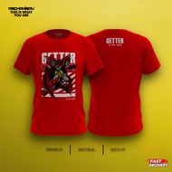 [MECHANISM-V] Tshirt GETTER ROBO Custom Design Graphic Tee (XS-5XL)RED