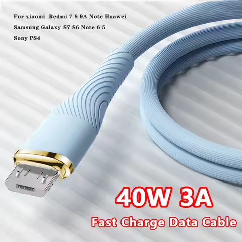 Micro USB Cord 3A Fast Charging Data Cable For Samsung Galaxy S7 Edge S7 S6 J3 Xiaomi Redmi 7 8 Andr