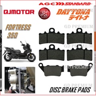QJMOTOR DISC BRAKE PADS SCOOTER FORTRESS 350 BLACK QUALITY GDPX