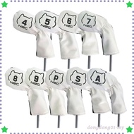 [Dong] 9pcs Golf Club Covers, Premium PU Leather Covers Set for All Wood Clubs, No.4 / 5 / 6 / 7 / 8 / 9/ P / S / A