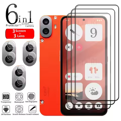 6-in-1 For Nothing CMF Phone 1 Glass Nothing CMF Phone 1 Glass Full Cover Glass Screen Protector Not
