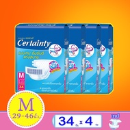 Certainty Adult Diapers Tape Size M34pcs * 4 Packs