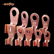 YOLANDA 10pcs/pack OT Cable Connector Kit, Copper Bolt Hole OT Wire Nose Terminal Crimp, Durable 1.5