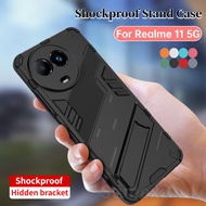 Shockproof Hard Stand Casing hp Realme 11 11X 5G Case Hidden Bracket Phone Back Cover For Realme11 R