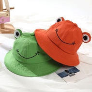 Cartoon Frog Baby Hat Summer Uv Protection Kids Bucket Hat Soft Cotton Outdoor Beach Baby Boy Girl Children Sun Hat