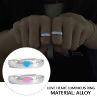 Creative Love Luminous Ring Live Mouth Adjustable Size Couple Rings For Women Valentine's Day I4t0