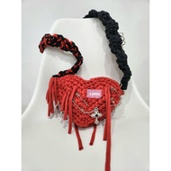 HANDMADE LOVE SHUHOLDER BAG/RED BAG/ BAG GOTHIC BAG GOTHIC BAG/Y2K STYLE BAG HANDMADE/ BAGHANDMADE B