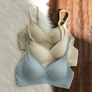 mastectomy bra sister hood bra Japanese Milk Silk Traceless Underwear Women's Small Chest Push-up Large Chest Small 3D Soft Support Bra Thin