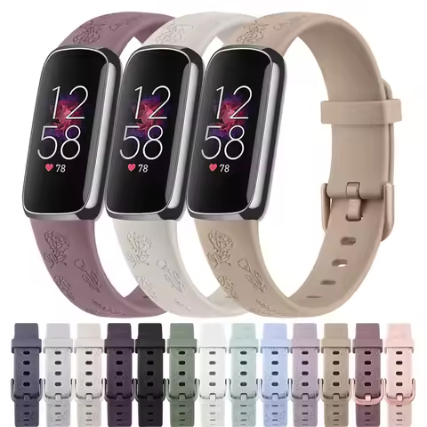 Engraved TPU Band For Fitbit Inspire 3 Strap Flower Bracelet Adjustable Wristband For Fitbit Inspire