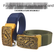 NEW New belt men s toothless automatic buckle retro dragon young people trend Korean version of Joke