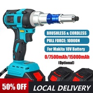 2.4-5mm Brushess Electric Rivet Guns Drill Riveting Tool Cordless Rivet Nut Guns Screwdriver For 18V