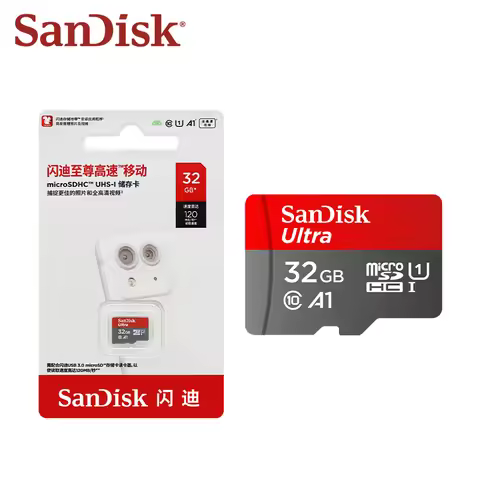 Original SanDisk Ultra A1 C10 Memory Card 32GB 64GB MicroSDHC MicroSDXC 128GB 256GB Storage Card TF 