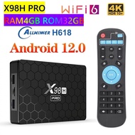สุดยอดกล่องแอนดรอยด์ทีวีรุ่นใหม่ปี 2023 Android TV Box X98H PRO แรม4GB/32GB Allwinner ใหม่ H618 Andr