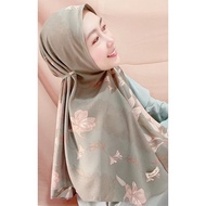 Bergo Zahrah Baiti Motif Jilbab Khimar Hijab Instan Anti Tembem