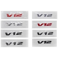 3d Chrome Black V12 Logo Letters Car Fender Emblem For Mercedes Benz Coil W220 CL 500 CL600 S600 V12