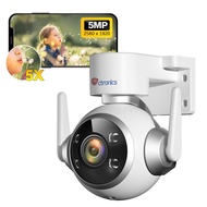 [Direct from Japan]Ctronics outdoor security camera, 5x optical zoom, 5MP, 5G Wi-Fi, AI human detect