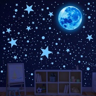 492Pcs Glow in The Dark Stars for Ceiling Glow in The Dark Moon and Space Wall Decals Glowing Galaxy