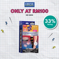 [Twinpack] EBENE Bio-Ray Compression Socks (S/M,L,XL) - Black