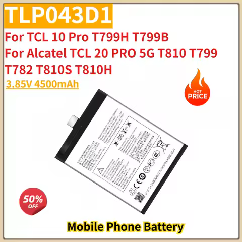 High Quality TLP043D1 TLP043D7 Phone Battery 3.85V 4500mAh For Alcatel TCL 20 PRO 5G T810 for TCL 10