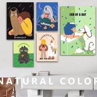 30x40x0.9cm INS Style Cartoon Dopamine Illustration Desktop Decorative Painting Living Room Bedroom 