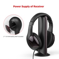 5-in-1 Multifunctional Wireless Headset FM Hi-Fi Wireless Headphone Emitter & Receiver Set FM Radio 