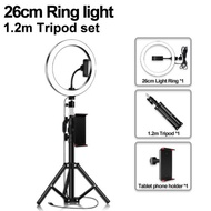 (Ready Stock)LED Ring Light 26cm with 2.1M Tripod Stand suitable (TIKTOK/FB LIVE/SELFIE/PHOTOSHOOT/V