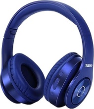 TUINYO Bluetooth Headphones Wireless, Over Ear Stereo Wireless Headset 40H Playtime with deep bass, Soft Memory-Protein Earmuffs, Built-in Mic Wired Mode PC/Cell Phones/TV-Dark Blue …