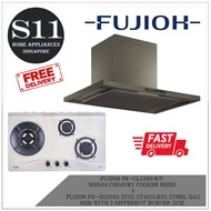 FUJIOH FR-CL1890 R/V  900MM CHIMNEY COOKER HOOD  +  FUJIOH FH-GS5035 SVSS STAINLESS STEEL GAS HOB WITH 3 DIFFERENT BURNER SIZE BUNDLE DEAL - FREE DELIVERY