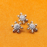 ASTM-F136 Titanium Snowflakes with bricks Top Internally Threaded Labret Piercing ear piercing and h