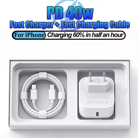 PD 40W For Apple Fast Charger For iPhone 17 16 15 14 13 12 11 Air Pro Max Type C Quick Charging Data