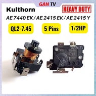 1PC QL2-7.45 1/2HP Kulthorn AE7440EK AE2415EK AE2415Y (5 Pins) Refrigerator Compressor PTC Starter R