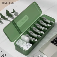 Mobile Phone Charging Cable Storage Box Portable Plastic Multi-Purpose 7 Compartments Jewelry G2777