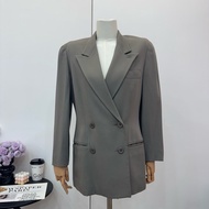 Emporio Armani灰色雙排扣女士西裝外套 vintage 中古