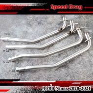 คอท่อ NMAX, N-MAX (2020) - (2021มีรูเซ็นเซอร์)คอท่อเลส304 คอ 25มิล คอ 28 มิล ราคาถูก อะไหล่ แต่ง มอเ