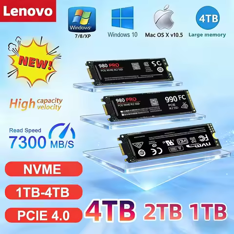 Lenovo SSD 980Pro/990Pro M2 SSD Solid State Drive 1TB, 2TB, 4TB, PCIe 4.0 NVMe, 7400MB/s suitable fo