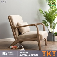 Balcony Chair Sofa Lazy Sofa Lazy Chair Chair Balcony Chair Solid Wood Fabric Backrest