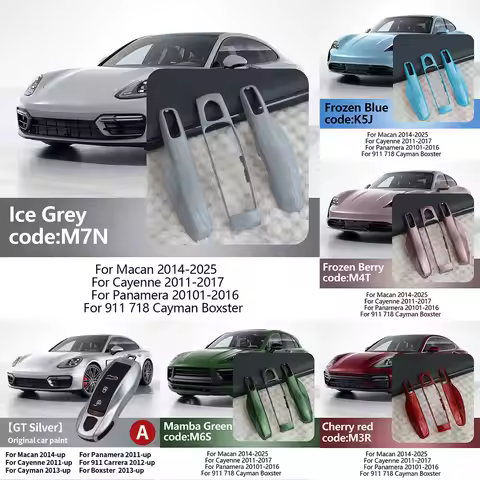 for Porsche Car Key Case Covers Set Shell Panamera Spyder Carrera Macan Boxster Cayman Cayenne 911 9