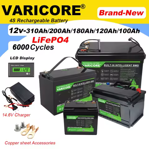 VariCore 12.8V 310ah 280ah 120AH LiFePO4 Battery 12V Lithium Iron Phosphate Batteries Cycles Touring