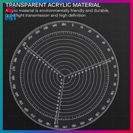 D&V   20CM/7.87IN Round Center Clear Plastic Finder Lathe Workpass Circle Gauge Processing Tools For