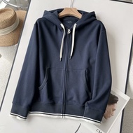 UNIQLO เสื้อมีฮู้ด Youjia 2024ฤดูใบไม้ผลิ U ครอบครัวผู้ชาย/ผู้หญิงมีฮู้ดเสื้อคาร์ดิแกนกีฬาแขนยาวโค้ท